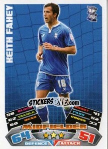 Sticker Keith Fahey - NPower Championship 2011-2012. Match Attax - Topps
