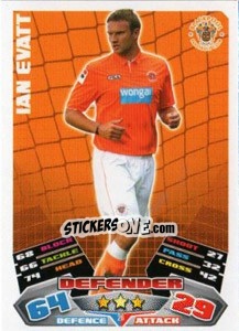 Sticker Ian Evatt - NPower Championship 2011-2012. Match Attax n. 26 - Topps