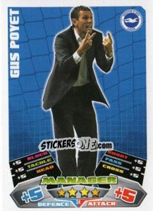 Sticker Gus Poyet - NPower Championship 2011-2012. Match Attax n. 34 - Topps