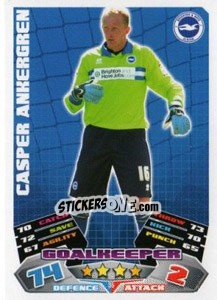 Sticker Casper Ankergren - NPower Championship 2011-2012. Match Attax - Topps