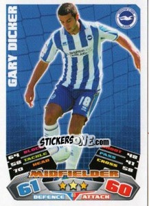Sticker Gary Dicker - NPower Championship 2011-2012. Match Attax - Topps