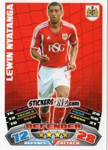 Sticker Lewin Nyatanga - NPower Championship 2011-2012. Match Attax n. 47 - Topps
