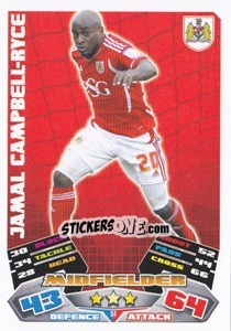 Sticker Jamal Campbell-Ryce - NPower Championship 2011-2012. Match Attax n. 51 - Topps