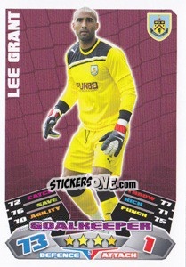 Sticker Lee Grant - NPower Championship 2011-2012. Match Attax n. 57 - Topps