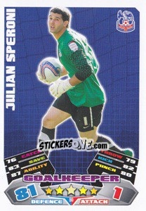 Sticker Julian Speroni - NPower Championship 2011-2012. Match Attax - Topps