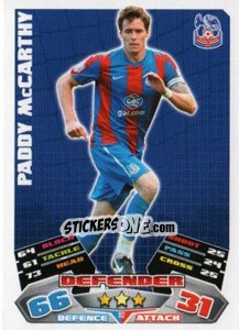 Sticker Paddy McCarthy - NPower Championship 2011-2012. Match Attax n. 92 - Topps