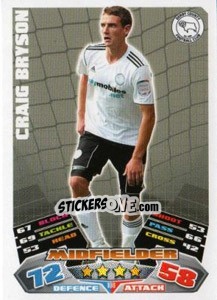 Sticker Craig Bryson - NPower Championship 2011-2012. Match Attax - Topps