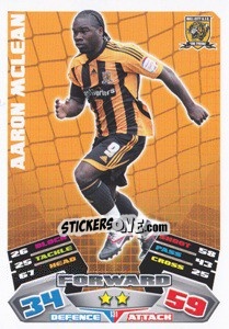 Sticker Aaron McLean - NPower Championship 2011-2012. Match Attax n. 131 - Topps