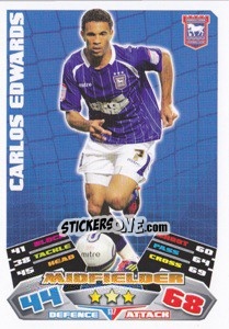Sticker Carlos Edwards - NPower Championship 2011-2012. Match Attax - Topps