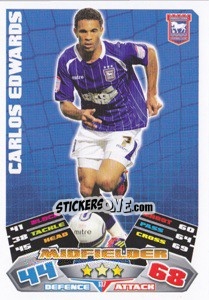 Sticker Carlos Edwards - NPower Championship 2011-2012. Match Attax n. 137 - Topps