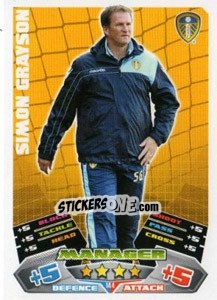Sticker Simon Grayson - NPower Championship 2011-2012. Match Attax n. 144 - Topps