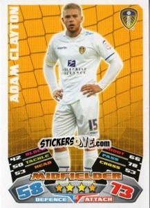 Sticker Adam Clayton - NPower Championship 2011-2012. Match Attax n. 150 - Topps