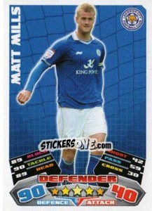 Sticker Matt Mills - NPower Championship 2011-2012. Match Attax n. 157 - Topps