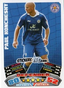 Sticker Paul Konchesky - NPower Championship 2011-2012. Match Attax n. 158 - Topps