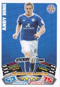Sticker Andy King - NPower Championship 2011-2012. Match Attax n. 160 - Topps