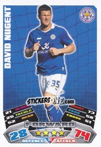 Sticker David Nugent - NPower Championship 2011-2012. Match Attax n. 163 - Topps
