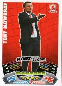 Sticker Tony Mowbray - NPower Championship 2011-2012. Match Attax - Topps