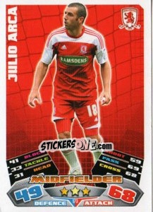 Sticker Julio Arca - NPower Championship 2011-2012. Match Attax n. 173 - Topps