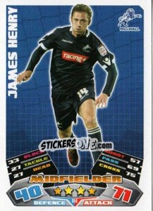 Sticker James Henry - NPower Championship 2011-2012. Match Attax - Topps