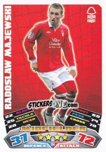 Sticker Radoslaw Majewski - NPower Championship 2011-2012. Match Attax n. 194 - Topps