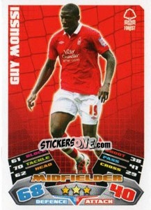 Sticker Guy Moussi - NPower Championship 2011-2012. Match Attax n. 196 - Topps