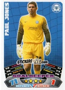 Sticker Paul Jones - NPower Championship 2011-2012. Match Attax - Topps