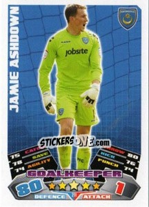 Figurina Jamie Ashdown - NPower Championship 2011-2012. Match Attax n. 211 - Topps