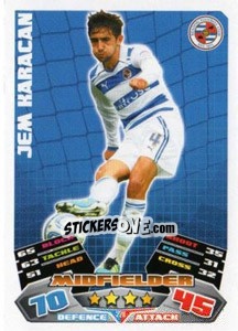 Sticker Jem Karacan - NPower Championship 2011-2012. Match Attax n. 226 - Topps