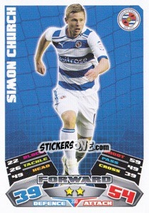 Sticker Simon Church - NPower Championship 2011-2012. Match Attax - Topps
