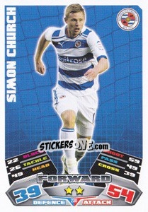 Sticker Simon Church - NPower Championship 2011-2012. Match Attax n. 230 - Topps
