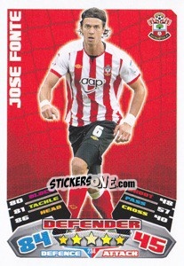 Sticker Jose Fonte - NPower Championship 2011-2012. Match Attax n. 234 - Topps