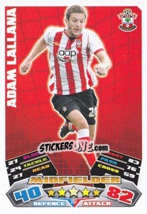 Sticker Adam Lallana - NPower Championship 2011-2012. Match Attax n. 237 - Topps