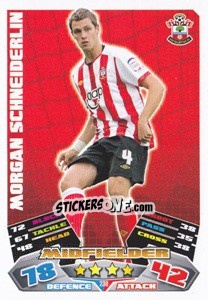 Sticker Morgan Schneiderlin - NPower Championship 2011-2012. Match Attax n. 238 - Topps