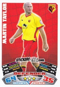 Sticker Martin Taylor - NPower Championship 2011-2012. Match Attax n. 247 - Topps