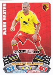 Sticker Mark Yeates - NPower Championship 2011-2012. Match Attax n. 249 - Topps