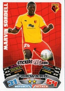 Sticker Marvin Sordell - NPower Championship 2011-2012. Match Attax n. 253 - Topps