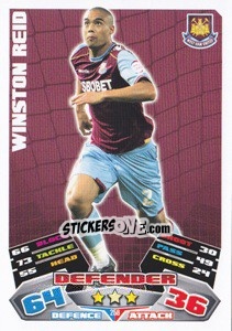 Sticker Winston Reid - NPower Championship 2011-2012. Match Attax n. 258 - Topps