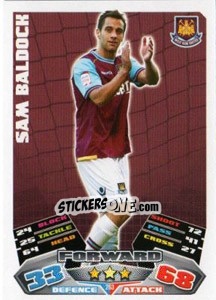Sticker Sam Baldock - NPower Championship 2011-2012. Match Attax - Topps