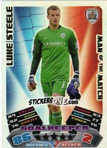 Sticker Luke Steele - NPower Championship 2011-2012. Match Attax n. 265 - Topps