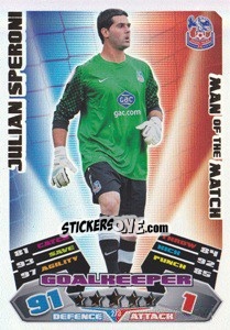 Figurina Julian Speroni - NPower Championship 2011-2012. Match Attax - Topps
