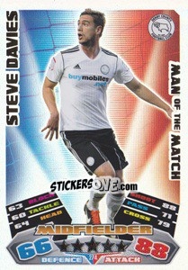 Cromo Steve Davies - NPower Championship 2011-2012. Match Attax n. 274 - Topps
