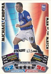 Sticker Michael Chopra - NPower Championship 2011-2012. Match Attax - Topps