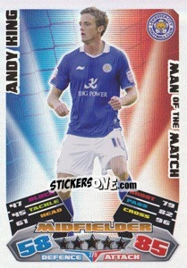 Sticker Andy King - NPower Championship 2011-2012. Match Attax - Topps