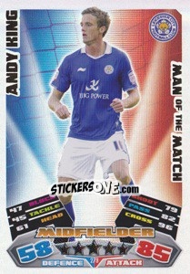 Sticker Andy King - NPower Championship 2011-2012. Match Attax n. 279 - Topps