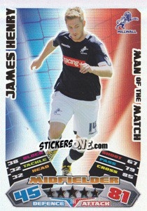 Cromo James Henry - NPower Championship 2011-2012. Match Attax - Topps