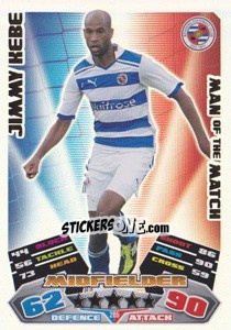 Sticker Jimmy Kebe - NPower Championship 2011-2012. Match Attax n. 285 - Topps