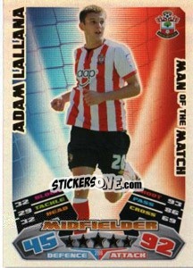 Sticker Adam Lallana - NPower Championship 2011-2012. Match Attax - Topps