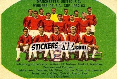 Cromo Manchester United Team Group - Footballers 1963-1964
 - A&BC