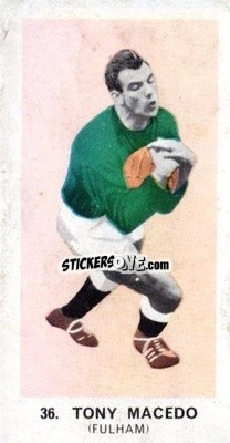 Sticker Tony Macedo - Footballers of 1964
 n. 36 - Hurricane