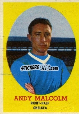Sticker Andy Malcolm - Footballers 1962-1963
 n. 69 - A&BC